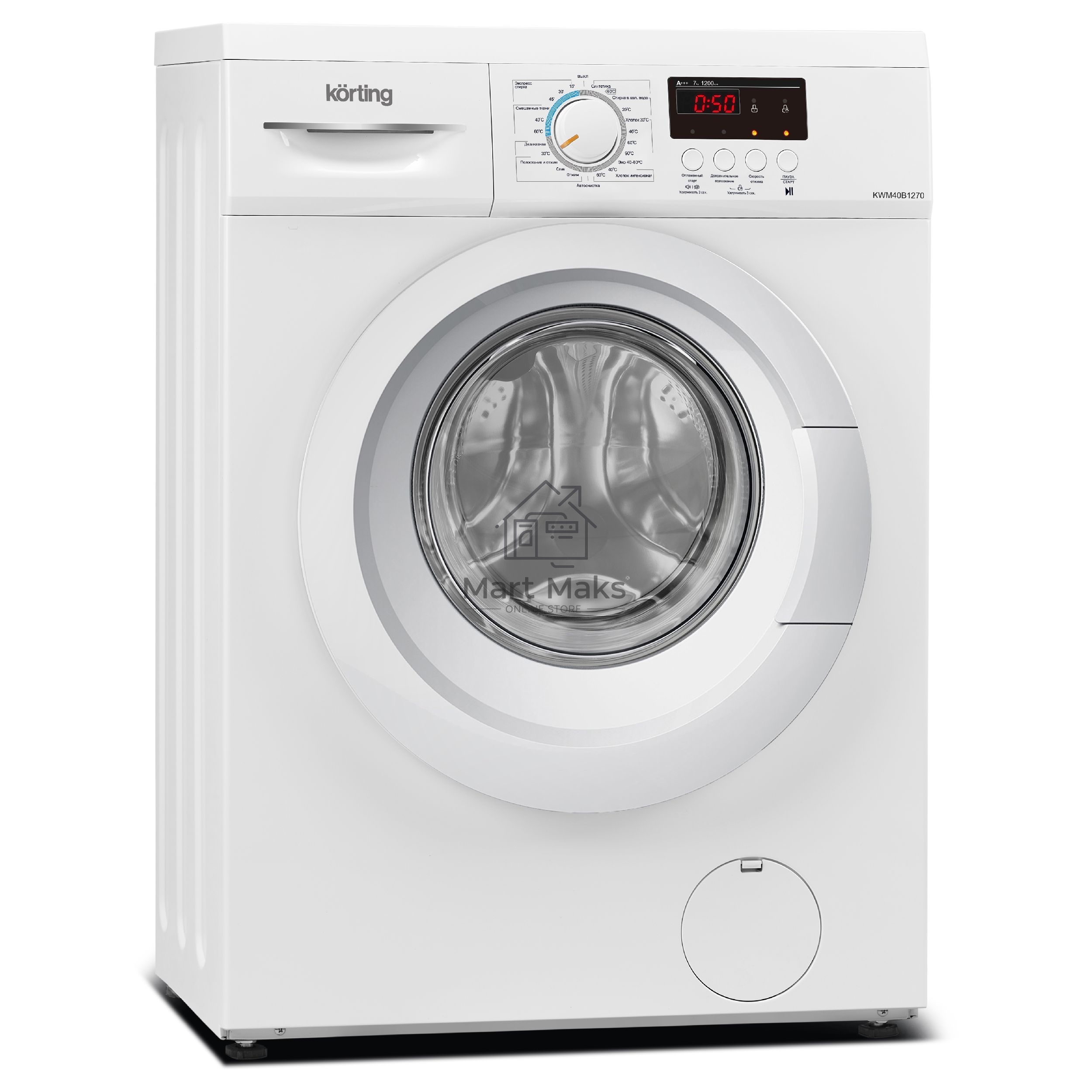 Стиральная машина Korting KWM 40B1270 белый, загрузка фронтальная 7 кг, 1200 об/мин, класс: А+++