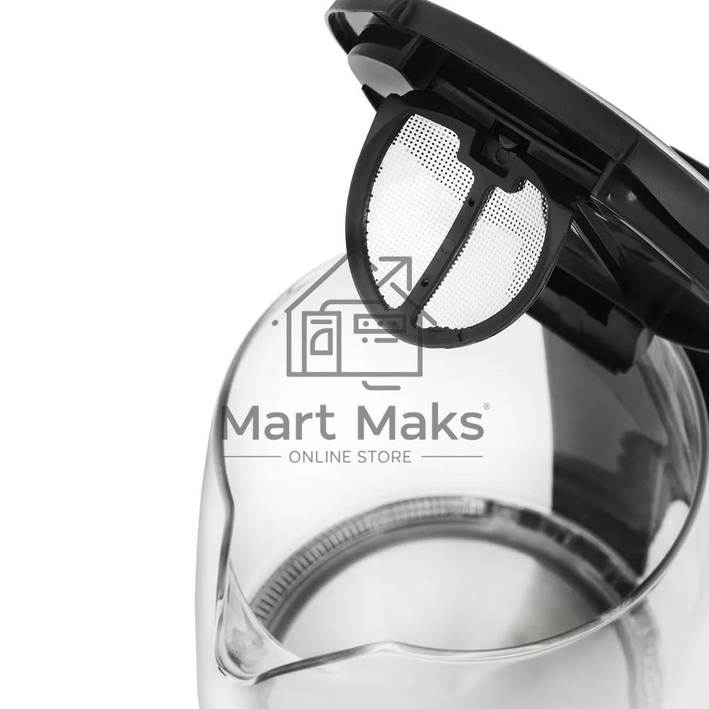 Чайник электрический Kitfort КТ-628 1.7 л, 2200 Вт, серебристый (корпус: стекло)