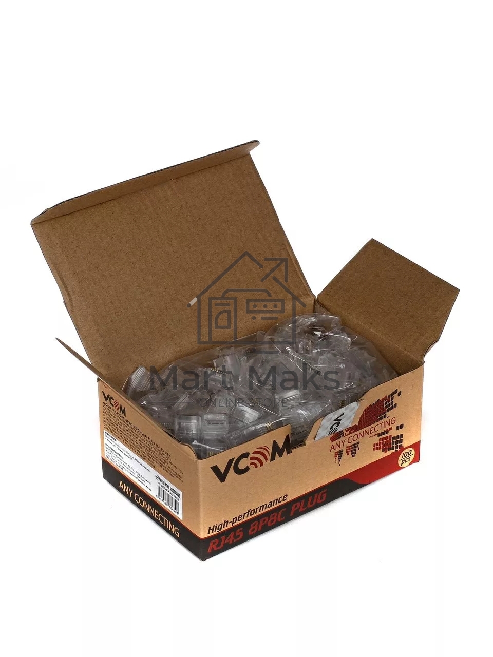 Коннекторы RJ-45 VCOM VNA2200-1/100 для UTP кабеля 5 кат. ( 100 шт.)