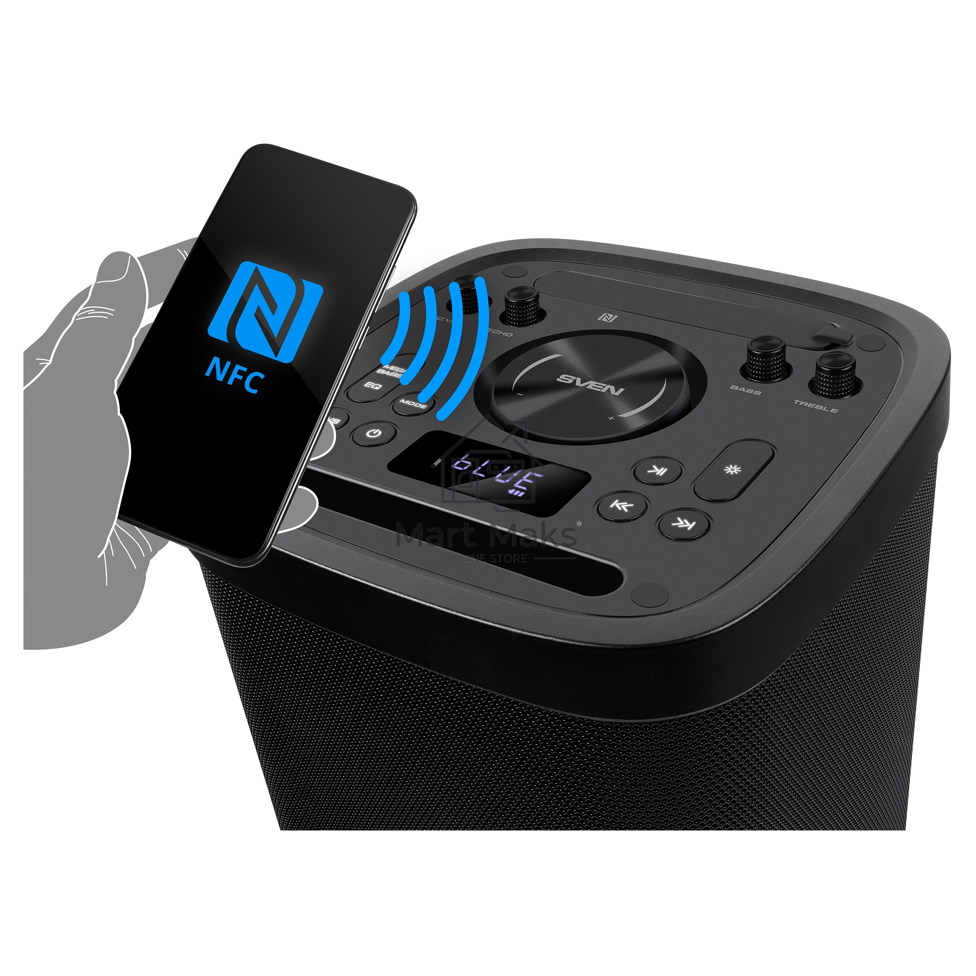 Мобильные колонки Sven PS-930 2.0 чёрные 2x75 W Bluetooth