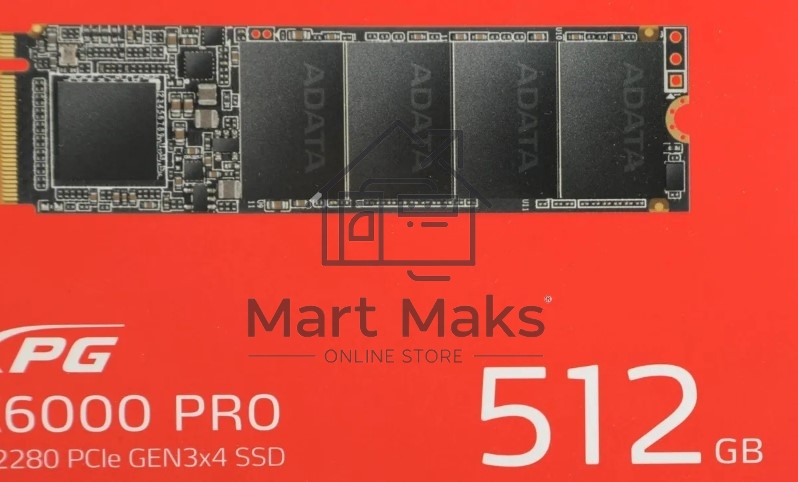 Накопитель SSD ADATA XPG GAMMIX S70 BLADE, 512Gb, PCIe 4.0 x4, M.2 2280, NVMe, R/W 7200/2600, с радиатором