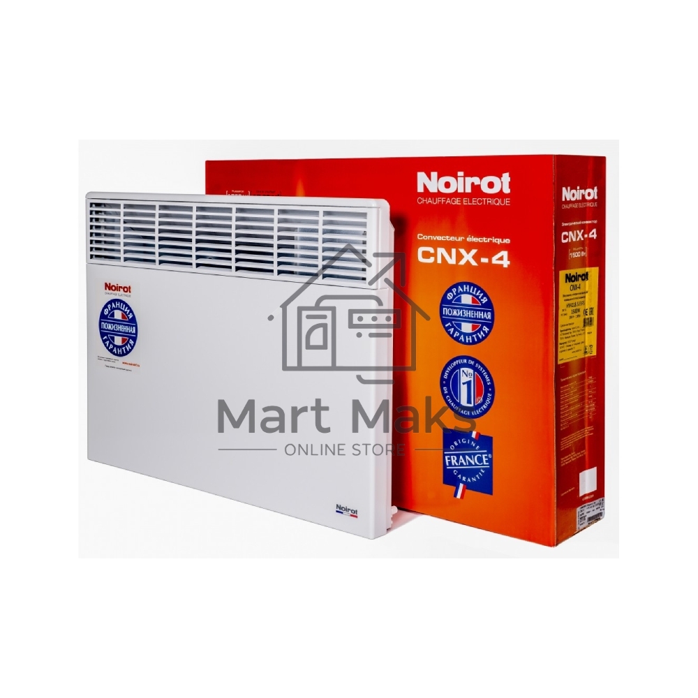 Конвектор Noirot CNX-4 plus 1500Вт белый, 1500 Вт, 20 м2, термостат