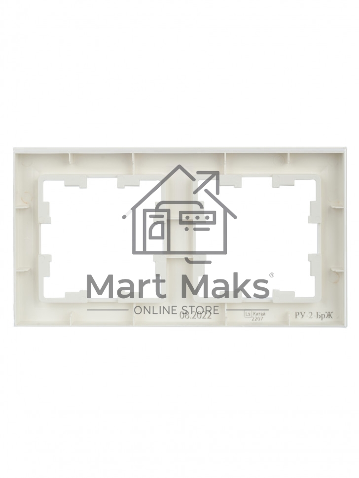 Рамка 2-местная IEK BRITE РУ-2-БрЖ жемчуг