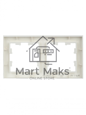 Рамка 2-местная IEK BRITE РУ-2-БрЖ жемчуг