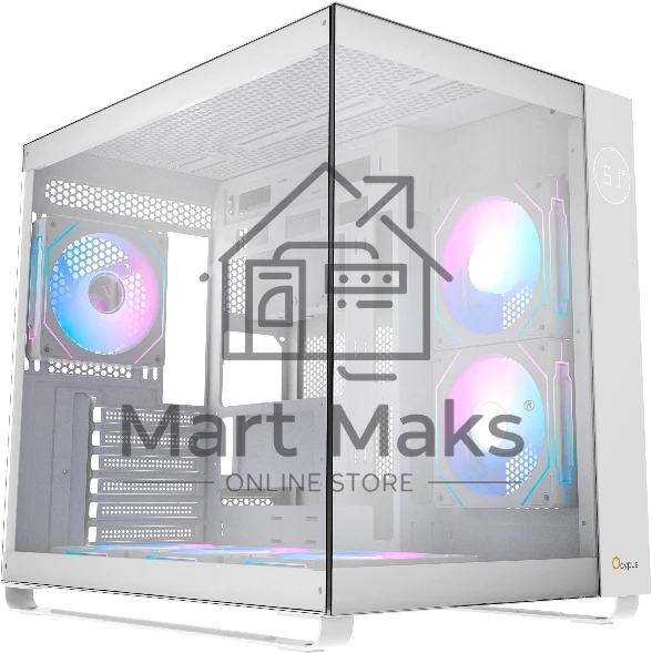 Компьютерный корпус Ocypus Iota C70 WH ARGb ATX / win / белый / 6 ARGb fans / no PSU / Tempered Glass