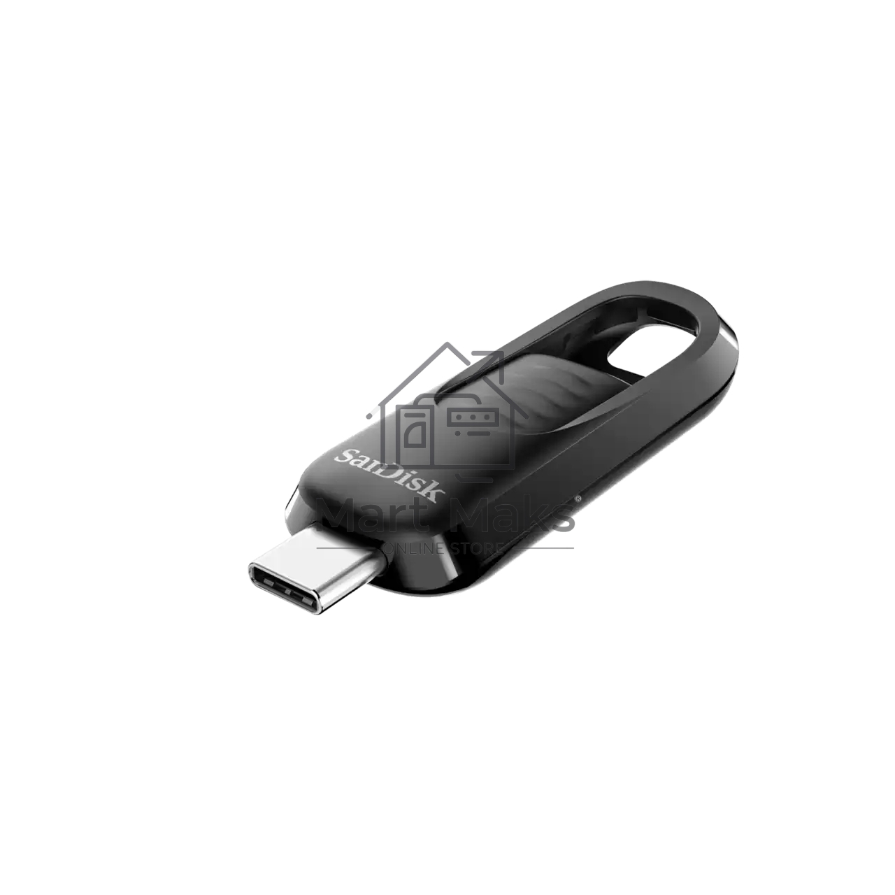 Флешка USB SanDisk Ultra Slider (SDCZ480-064G-G46), 64Gb, USB Type-C, R/W 300/70, черный
