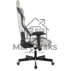 Кресло игровое Knight Regal Fabric светло-серый/серый искусственная замша крестов. металл