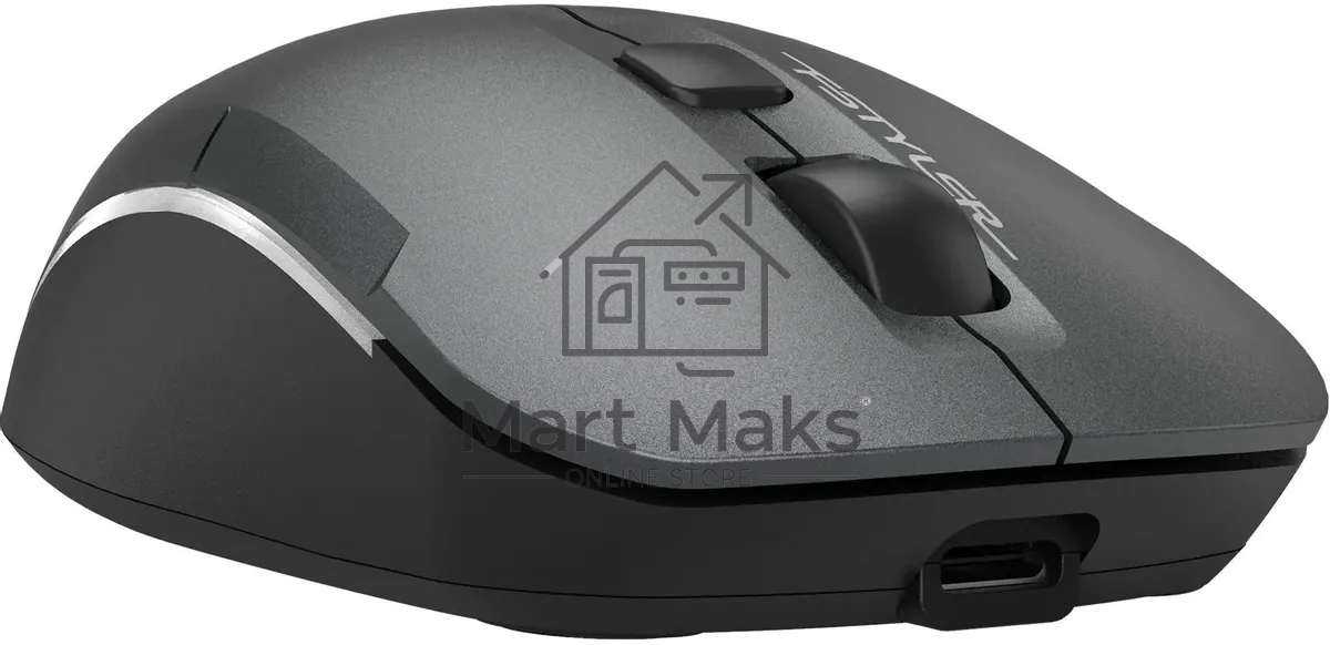 Мышь беспроводная A4Tech Fstyler FB26CS Air2 серый/черный, 2000 dpi, радиоканал, Bluetooth, USB, кнопки - 4