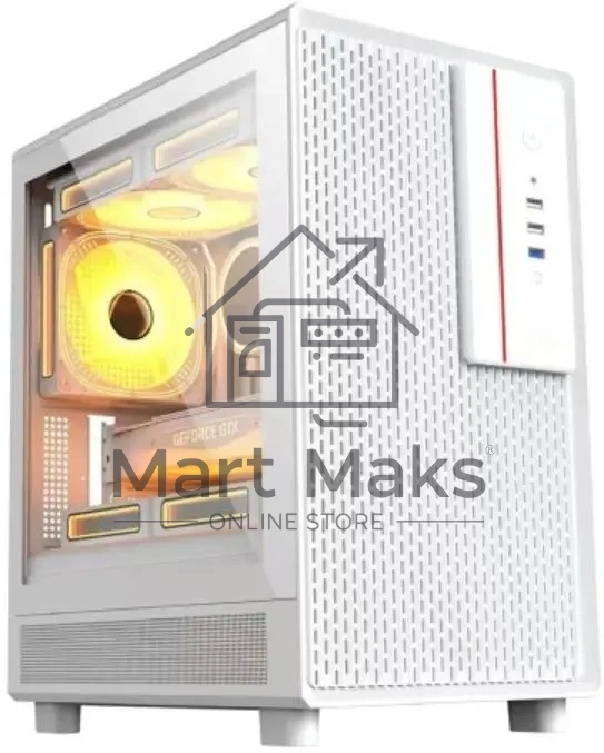 Компьютерный корпус Accord M3301 белый без БП mATX 1xUSB2.0 1xUSB3.0 1xUSB3.1 audio bott PSU
