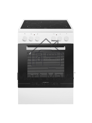 Плита электрическая Maunfeld MEC65CW07 белый, конфорок 4 шт, духовка 60 л, 60 см x 85 см x 60 см