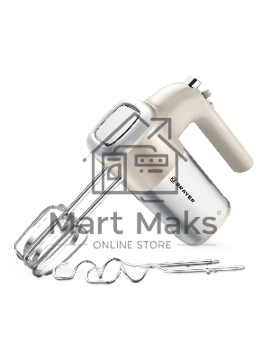 Ручной миксер BRAYER BR1312 бежевый/серебристый, 800Вт Ручной миксер BRAYER BR1312 бежевый/серебристый, 800Вт