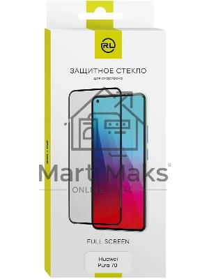 Защитное стекло для экрана Redline черный для Huawei Pura 70 2.5D 1шт. (УТ000039351)
