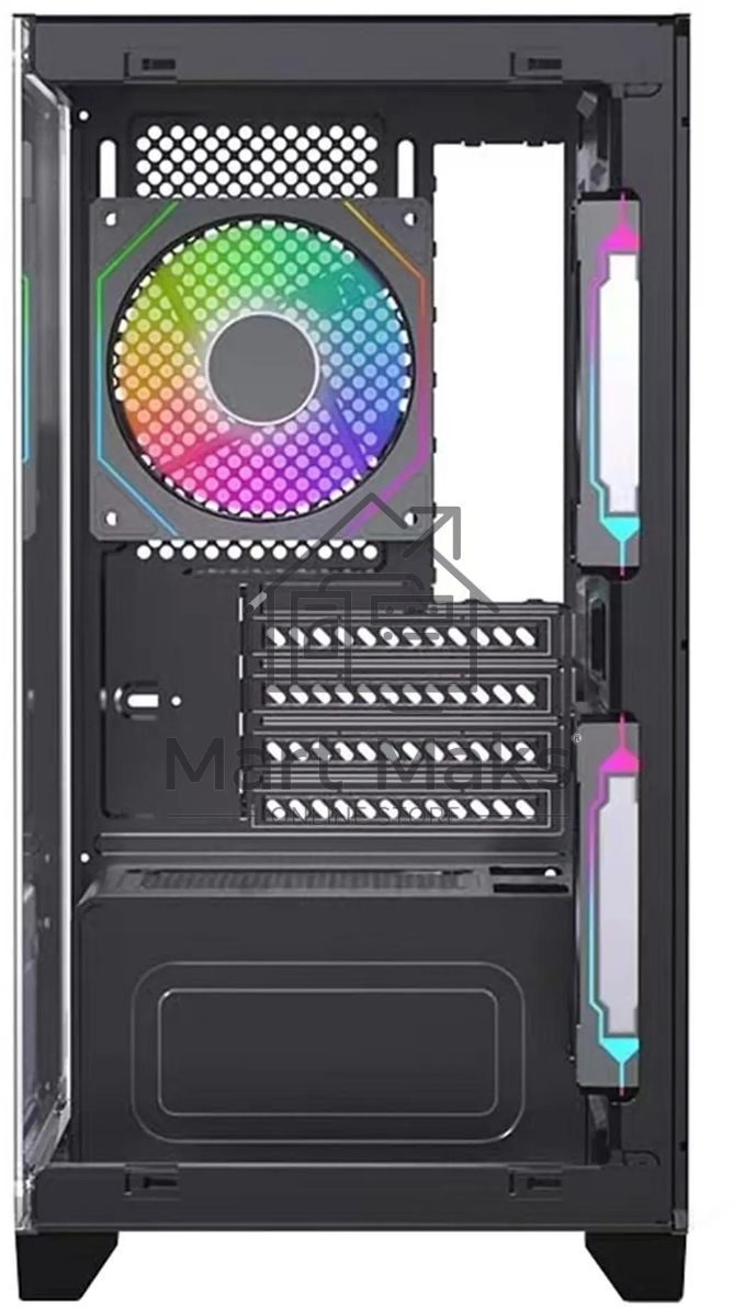 Компьютерный корпус Bloody BD-CC103F черный без БП mATX 7x120mm 1xUSB2.0 1xUSB3.0 audio bott PSU
