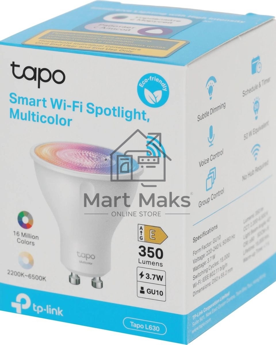 Умная многоцветная Wi-Fi спот-лампа TP-Link Tapo L630