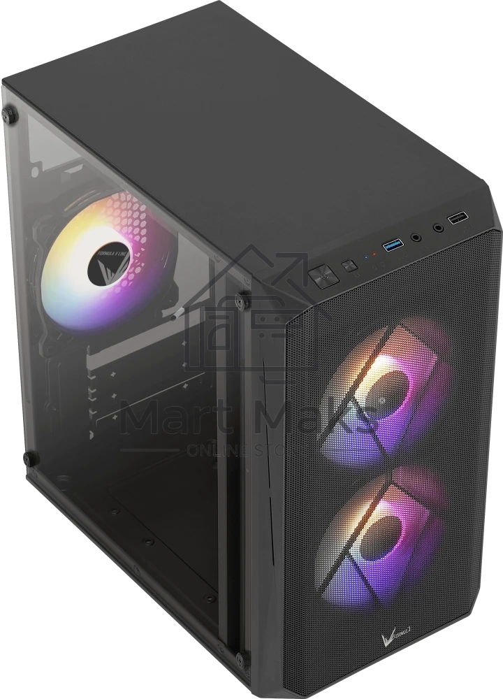 Компьютерный корпус Aerocool / Formula V Line CS-107 Plus mATX USB 3.0x1/USB 2.0x1/audio черный