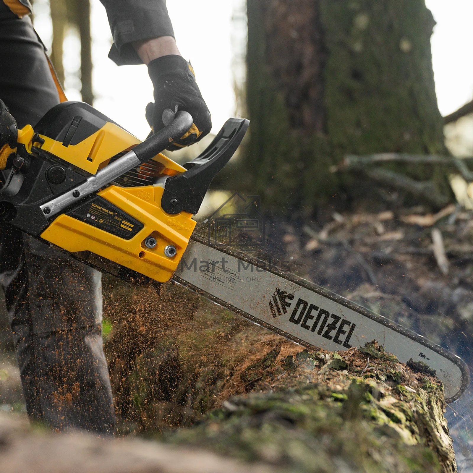 Пила цепная бензиновая Denzel DS-5820, шина 50 см, 58см3, 3,6 л.с., шаг 0,325, паз 1,5 мм, 76 зв