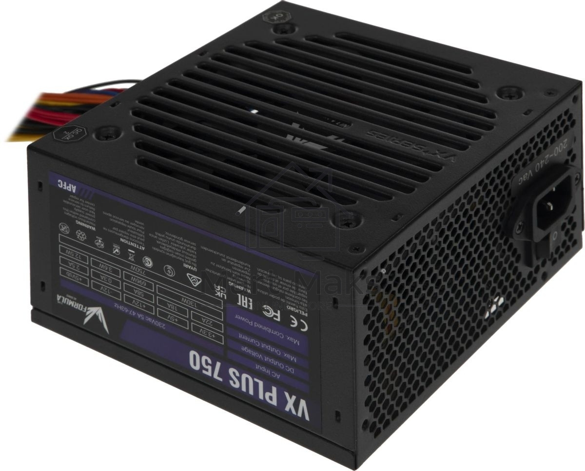 Блок питания Aerocool/Formula VX PLUS 750, 750Вт, 120мм, черный