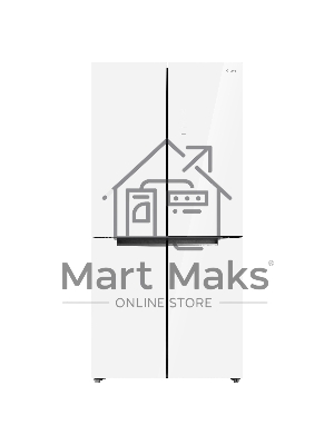 Холодильник Korting KNFM 84177 GW белый стекло трехкамерный 305/169л морозилка снизу, No Frost