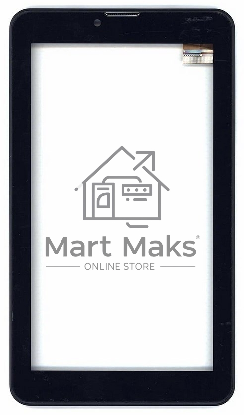 Сенсорное стекло (тачскрин) для Irbis TZ717, черное с рамкой