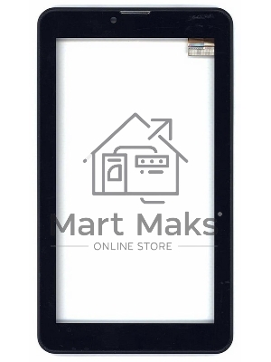 Сенсорное стекло (тачскрин) для Irbis TZ717, черное с рамкой