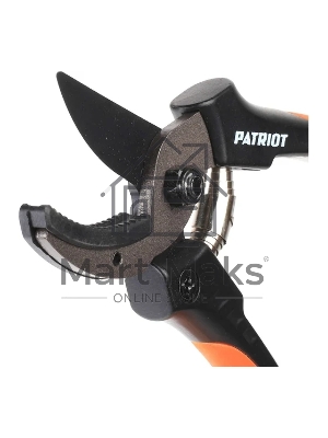 Секатор PATRIOT PAP-177,контактный,наковаленка (cталь 65 Mn), лезвие (япон.сталь SK5), PP+TPR рукоятки, пружин.привод,177 мм