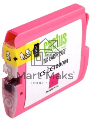Картридж струйный Cactus CS-LC1000M пурпурный (20 мл) для Brother DCP 130C/ 330С, MFC-240C/ 5460CN