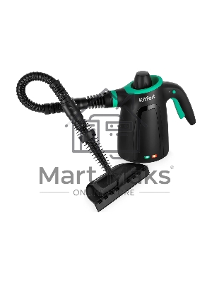 Пароочиститель ручной Kitfort КТ-9170-2 1050Вт черный/зеленый