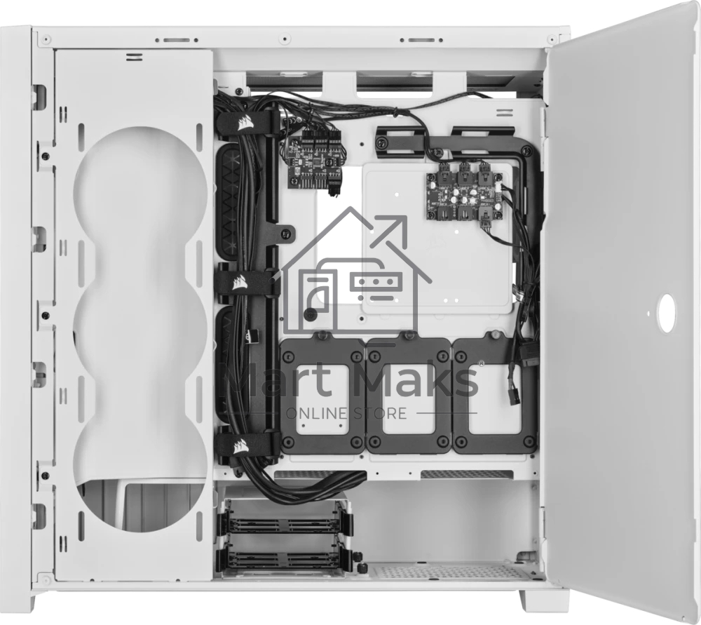 Компьютерный корпус Corsair iCUE 5000X RGB CC-9011233-WW Mid-Tower, белый, Tempered Glass (650393)