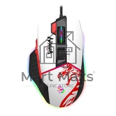 Мышь проводная A4Tech Bloody W95 Max Naraka белый/рисунок, оптическая, 12000 dpi, USB, кнопки - 6