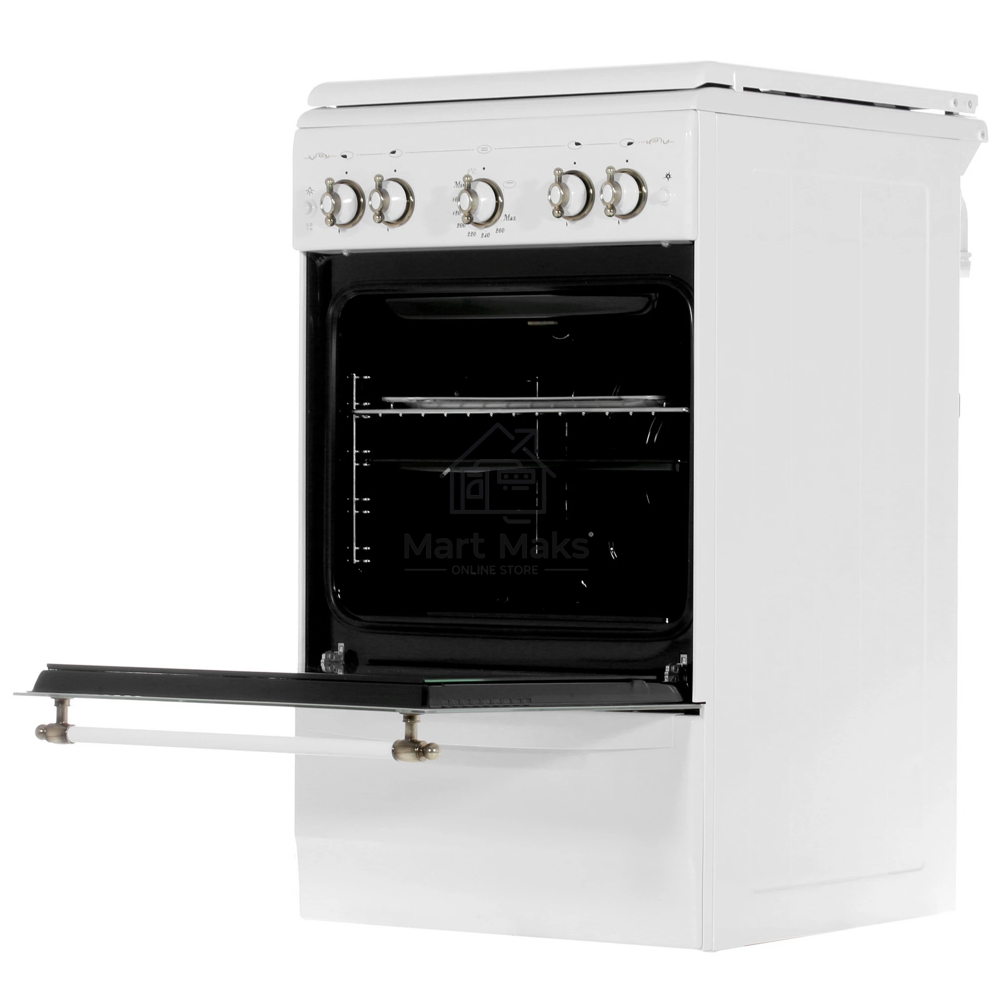 Плита газовая Gefest ПГ 5100-02 0185 белый, конфорок 4 шт, духовка 52 л, 50 см x 85 см x 58.5 см