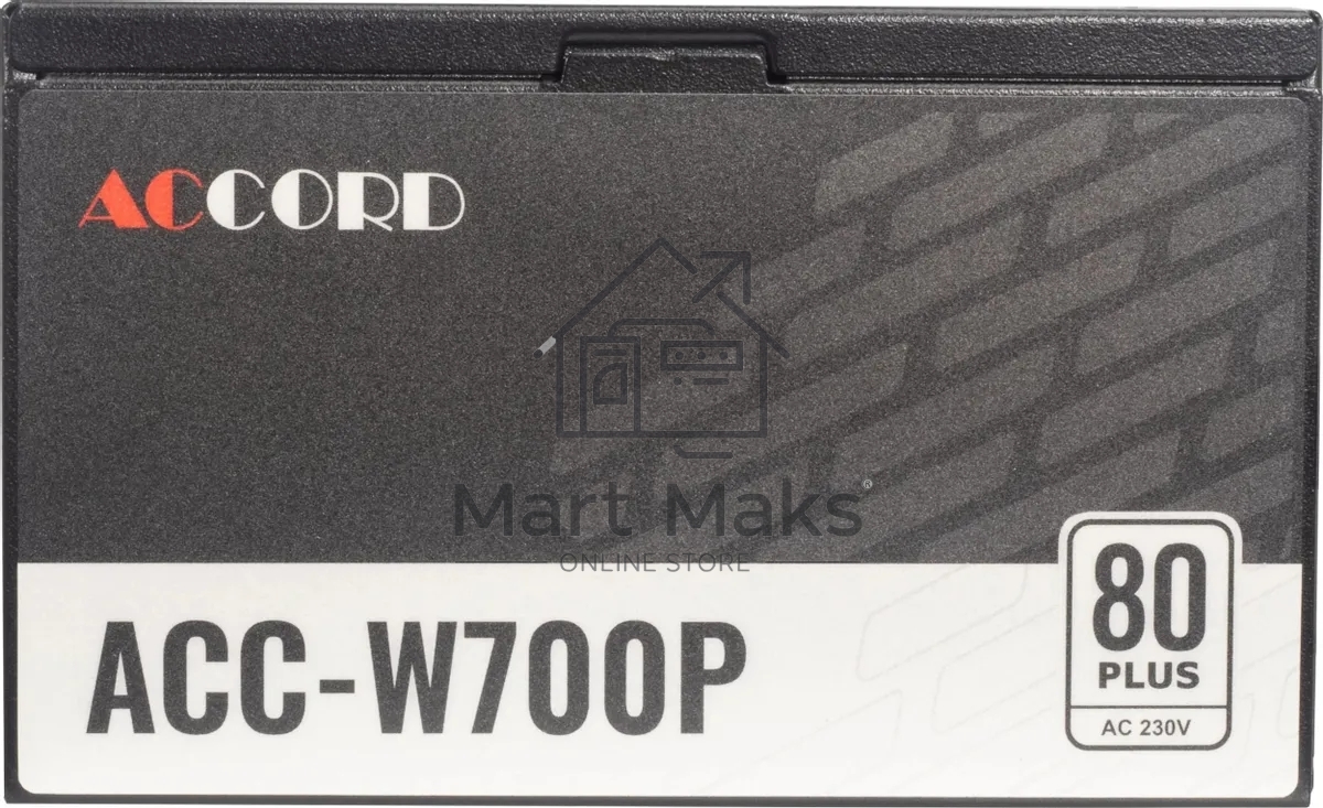Блок питания Accord ACC-W700P, 700Вт, 80 PLUS WHITE, 120мм, черный
