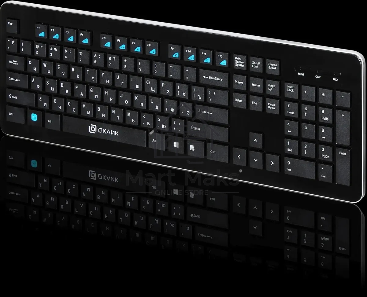 Клавиатура Oklick 870S беспроводная, USB, Радиоканал, черный