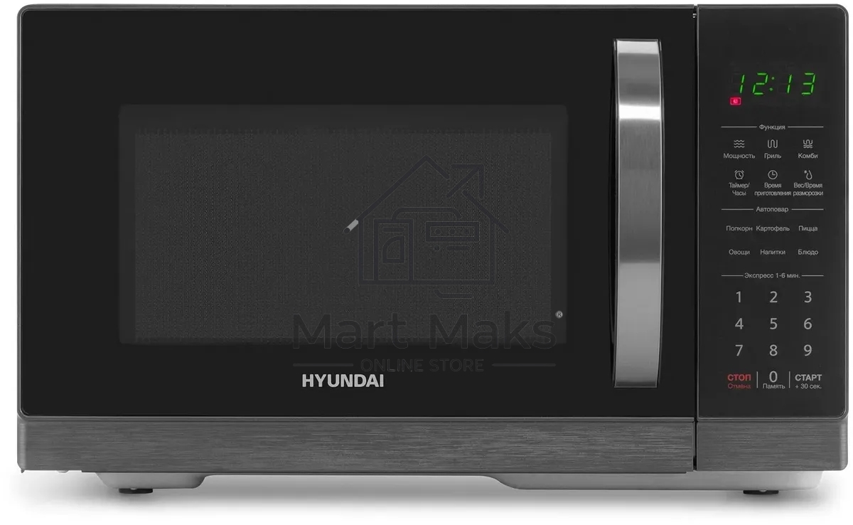 Микроволновая печь Hyundai HYM-D3011 черный, 25 л, 900 Вт, переключатели - сенсор