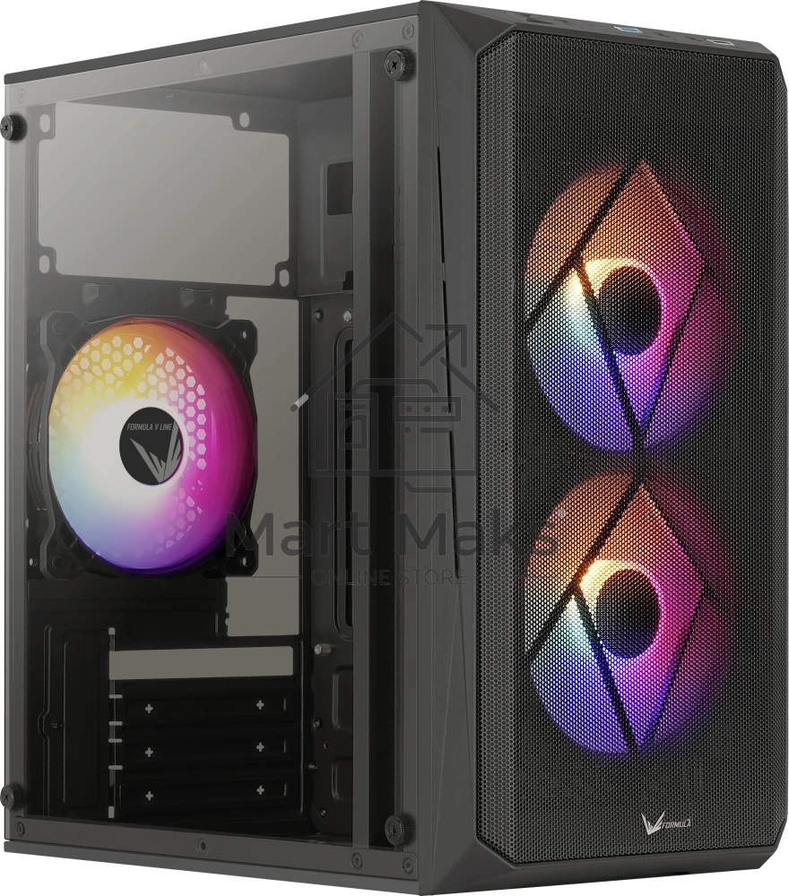 Компьютерный корпус Aerocool / Formula V Line CS-107 Plus mATX USB 3.0x1/USB 2.0x1/audio черный