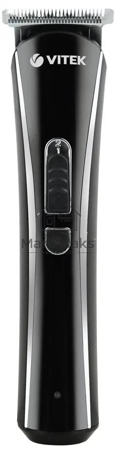 Триммер Vitek VT-2548 BK сеть/аккумулятор. Встроенная аккумуляторная батарея NiMh 2x1,2V AAA 800 mAh. Время зарядки от сети 8ч. Время автономной работы 45мин. Влажная очистка. Детальный триммер. Индикатор зарядки. Число установок длины 8. Максимальная дли
