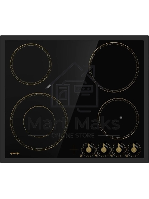 Варочная поверхность Gorenje EC642CLB, конфорок: 4 шт., стеклокерамика, независимая, черный