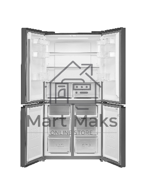 Холодильник Korting KNFM 84177 GW белый стекло трехкамерный 305/169л морозилка снизу, No Frost