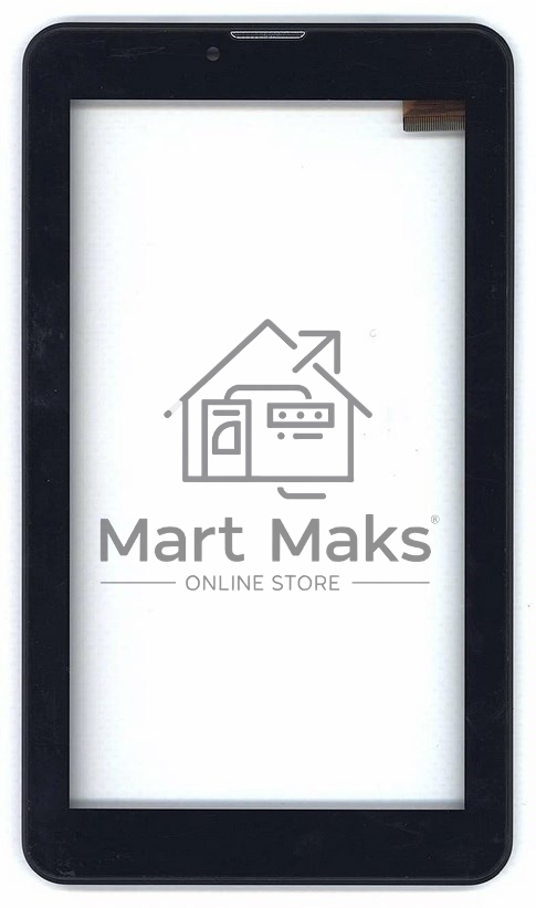 Сенсорное стекло (тачскрин) для Irbis TZ714, черное с рамкой