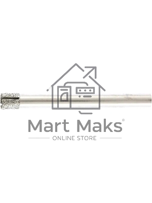 Сверло по стеклу и керамической плитке Сибртех 6 х 55 мм, цилиндр. хв