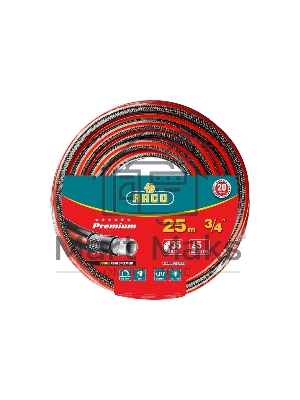 Шланг RACO PREMIUM 40300-3/4-25_z01  поливочный, 35атм., армированный, 5-ти слойный, 3/4