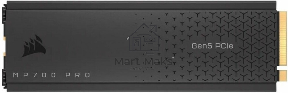 Накопитель SSD 2TB Corsair MP700 PRO, M.2, PCI-E 5.0 x4, TLC 3D NAND [R/W - 12400/11800 MB/s] with Air Cooler