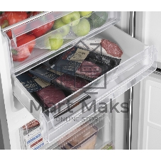 Холодильник Weissgauff WRK 2000 Total NoFrost Inverter нержавеющая сталь двухкамерный 240/95л морозилка снизу