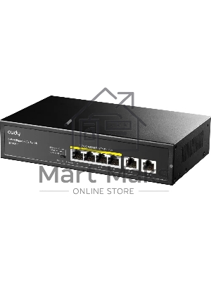 Коммутатор Cudy GS1006P (L2) 6x1Gbит/с 6PoE+ неуправляемый