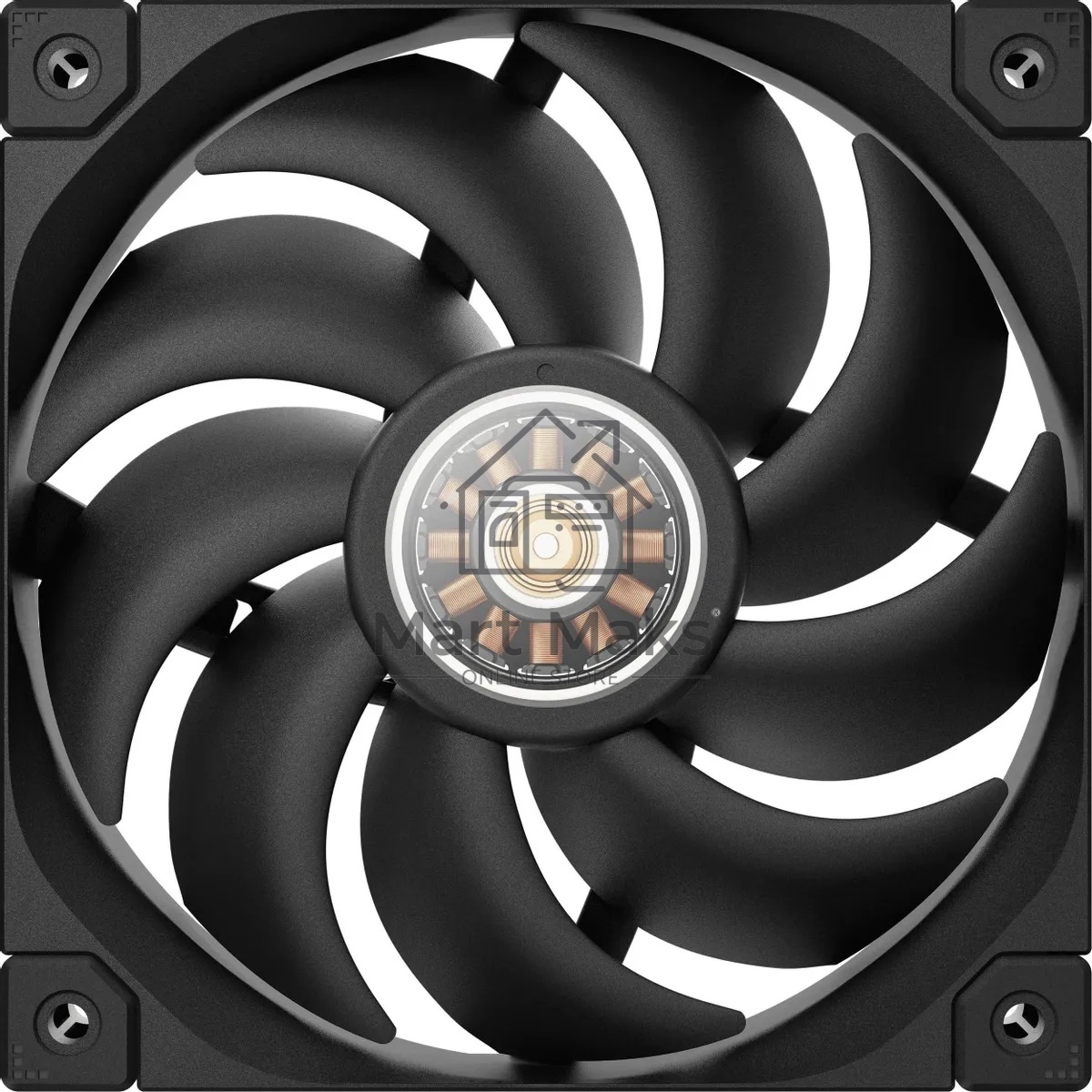 Вентилятор для корпуса DEEPCOOL FT12 черный, 120 мм, 2150 об/мин, 32 дБ, 4 pin