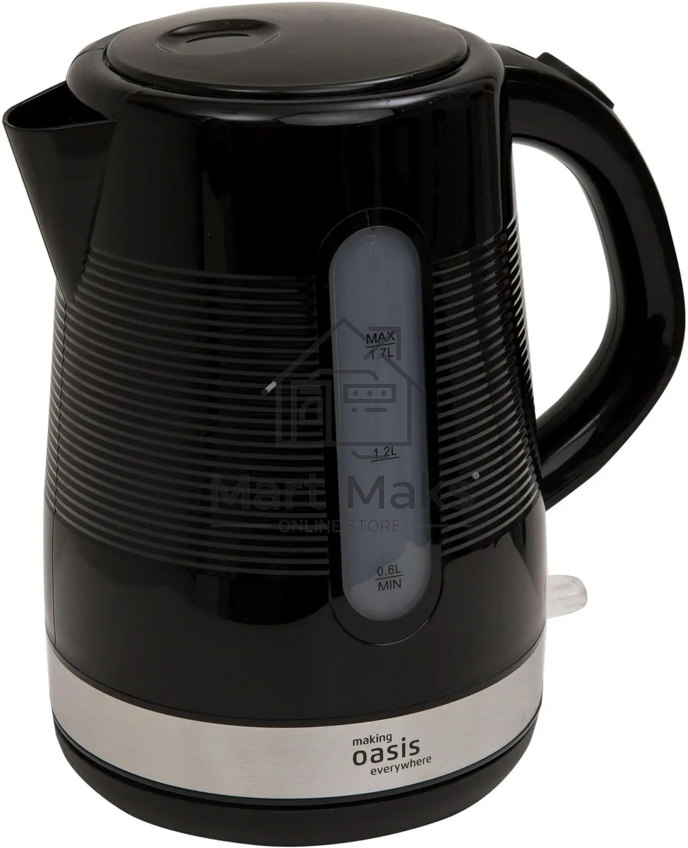 Чайник электрический Oasis making everywhere K-1PB 1,7 л. 2200 Вт, черный
