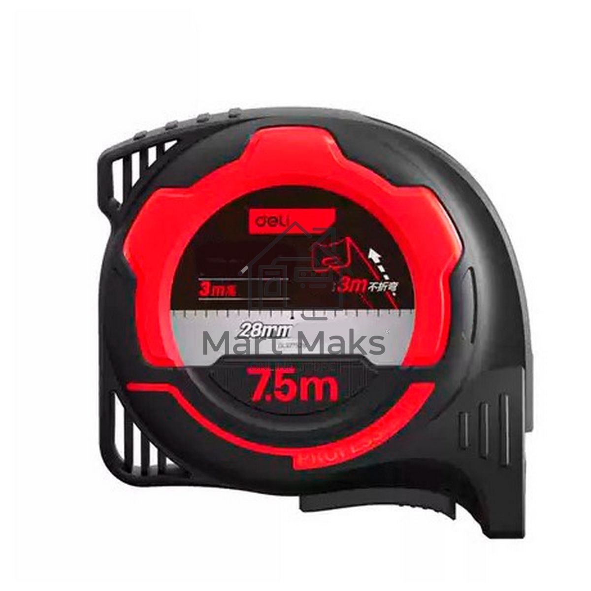 Измерительный и разметочный инструмент Deli Рулетка Deli DL377528 7,5м*28мм, метрическая