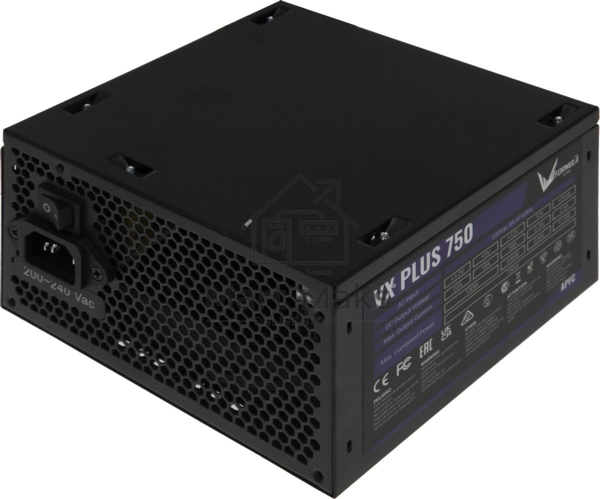 Блок питания Aerocool/Formula VX PLUS 750, 750Вт, 120мм, черный