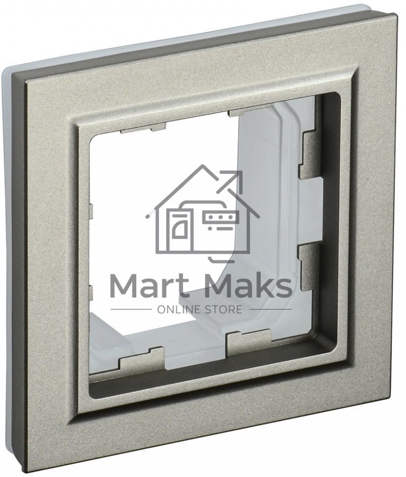 Рамка 1-местная IEK BRITE РУ-1-БрШ-44 IP44 шампань