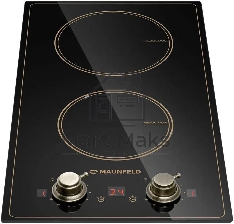 Индукционная варочная панель Maunfeld CVI292MBKBR, конфорок: 2 шт., стеклокерамика, независимая, черный