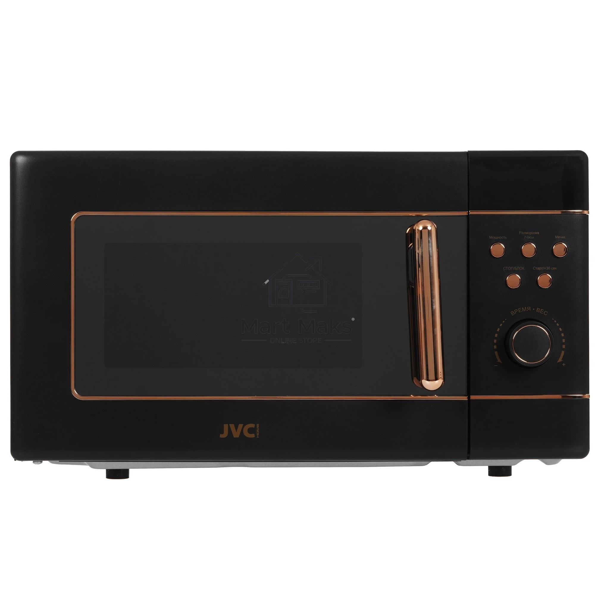 Микроволновая печь JVC JK-MW270D черный, 20 л, 700 Вт, переключатели - кнопки, поворотный механизм